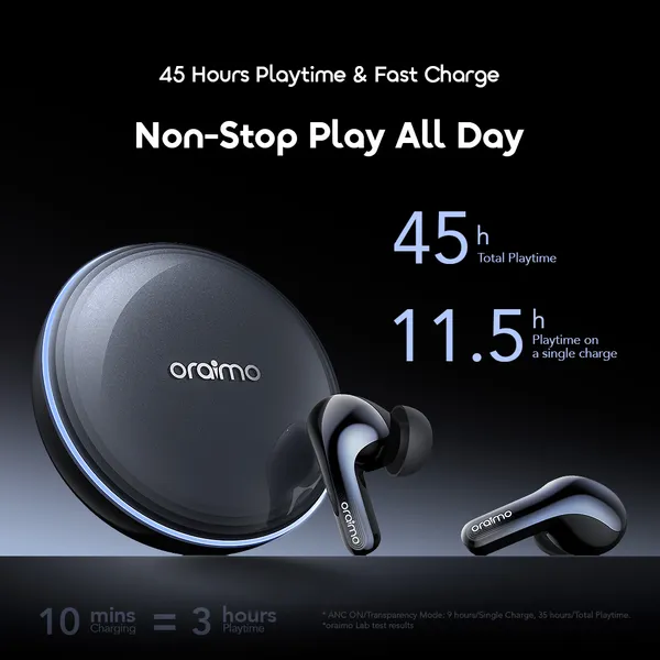 Oraimo SpaceBuds 2 OTW-631 – 52dB Hybrid ANC AI Translation Wireless Earbuds - Image 13