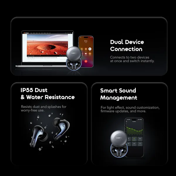 Oraimo SpaceBuds 2 OTW-631 – 52dB Hybrid ANC AI Translation Wireless Earbuds - Image 16