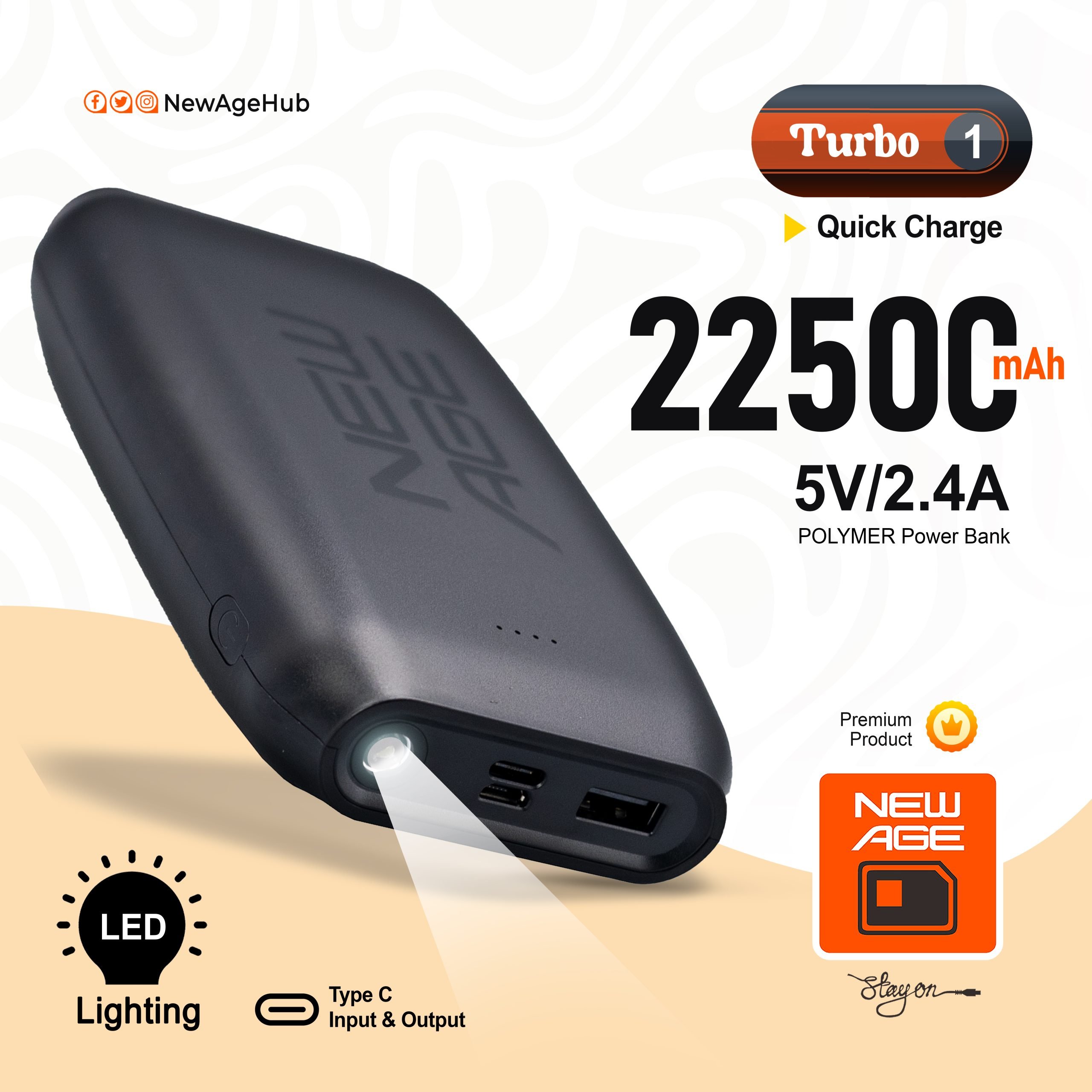 New Age J175-20k 22,500mAh Power Bank - Image 2
