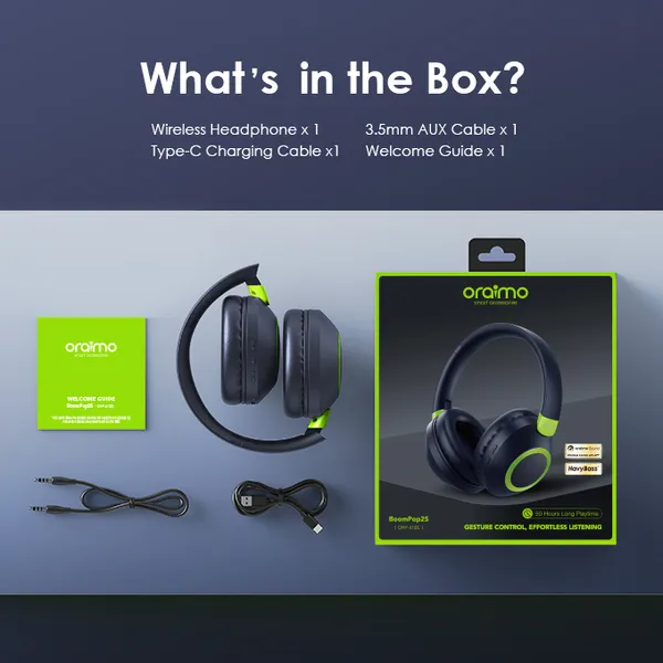 Oraimo BoomPop2S OHP-610S Wireless Over-Ear Headphones - Image 12