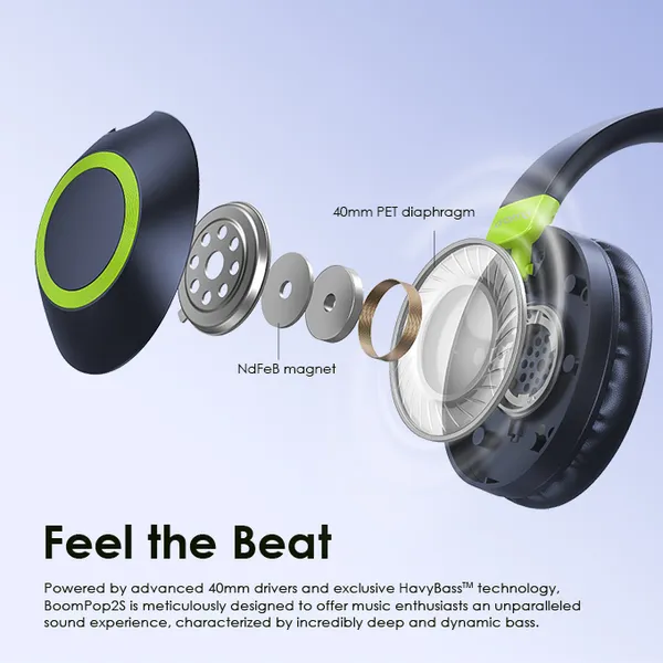 Oraimo BoomPop2S OHP-610S Wireless Over-Ear Headphones - Image 5