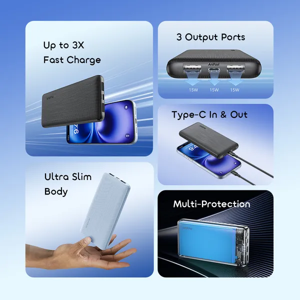 Oraimo PowerFlow B11 OPB-1102 10,000mAh Power Bank - Image 3