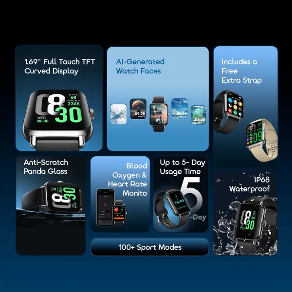 Oraimo Watch 6 Pro OSW-807S Smartwatch - Image 3