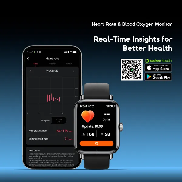 Oraimo Watch 6 Pro OSW-807S Smartwatch - Image 9
