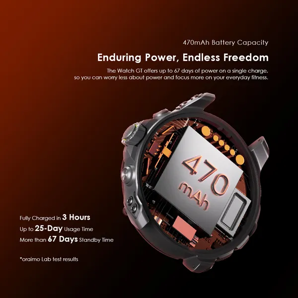 Oraimo Watch GT OSW-852H 1.43" AMOLED GPS Smartwatch - Image 6