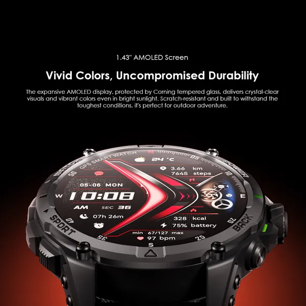 Oraimo Watch GT OSW-852H 1.43" AMOLED GPS Smartwatch - Image 8
