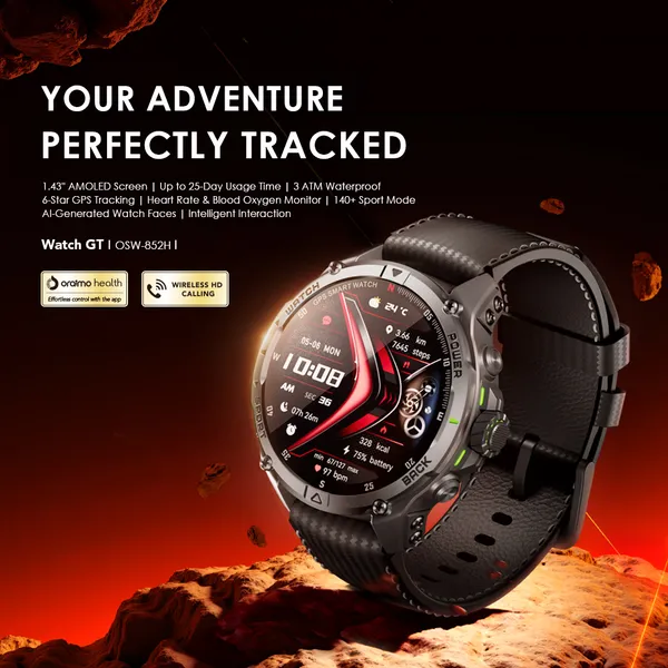 Oraimo Watch GT OSW-852H 1.43" AMOLED GPS Smartwatch - Image 12